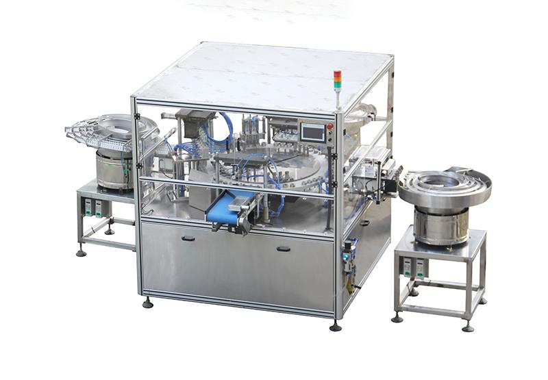 Máquina de Montagem de Tampas para Frascos de Infusão A&E Painéis